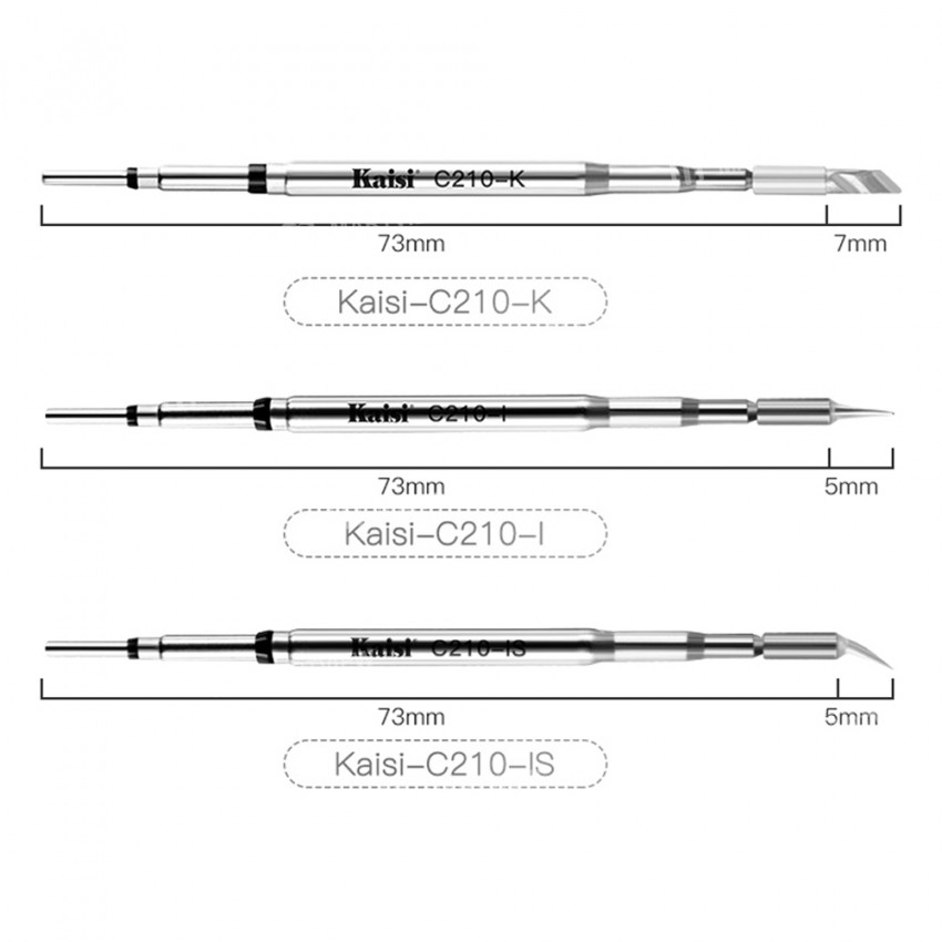 Kaisi C210 Universal Soldering Iron Tips Compatible JBC T210 Soldering Station Handle