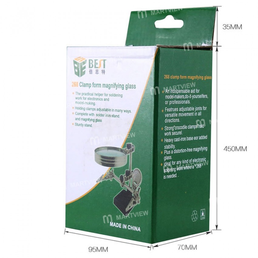 BST-268Z Clip-on Worktable with 5X Magnifier for PCB Repair