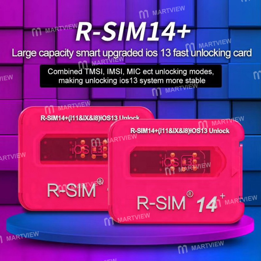 Replacement r sim 14 large capacity smart upgraded ios13 system quick sim unlock card