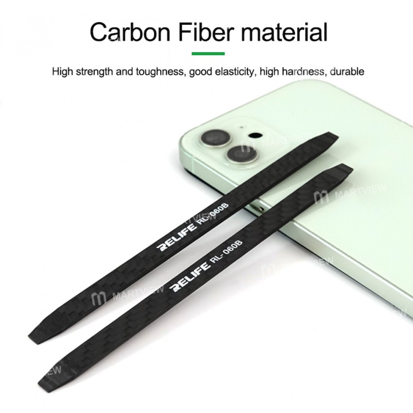 relife rl-060b-non-magnetic-anti-static-mobile-phone-carbon-fiber-disassembly-crowbar-6