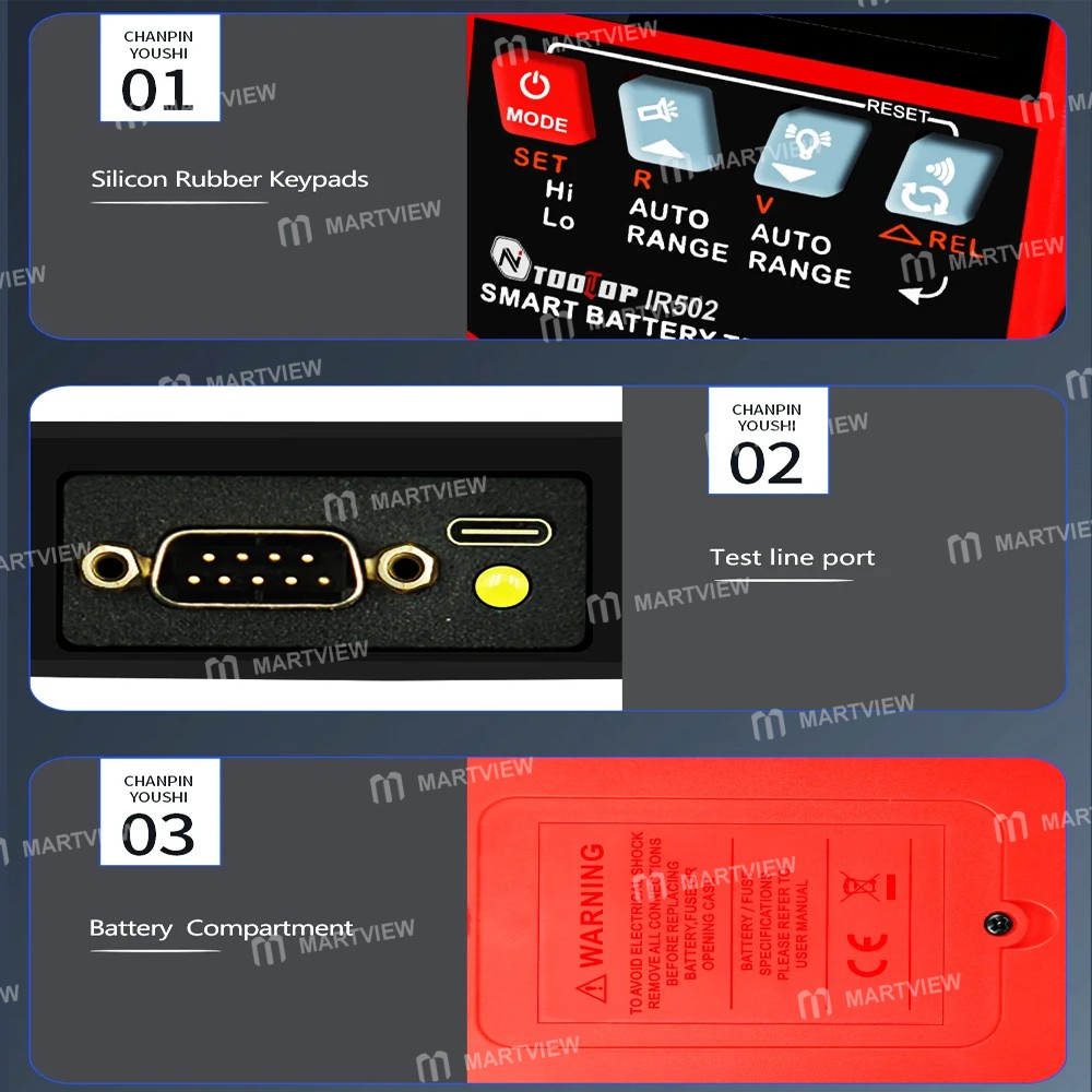 tooltop ir500-ir502-battery-internal-resistance-tester-for-lead-acid-nickel-cadmium-lithium-battery-