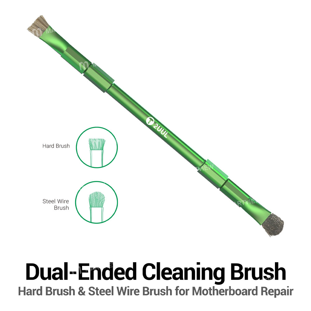2uul cl15-dual-ended-cleaning-brush-hard-brush-steel-wire-brush-for-motherboard-repair-2