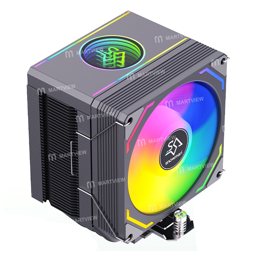 snowman mx96-v3-argb-6-heatpipe-cpu-tower-air-cooled-radiator-for-intel-lga1851-amd-am5-1