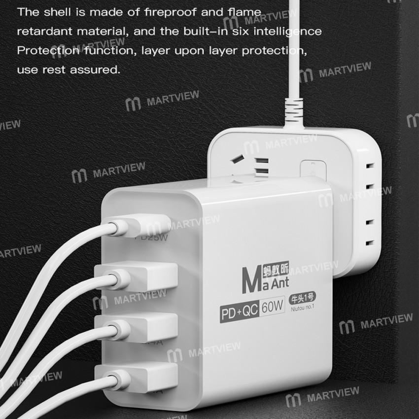 maant niutou-no1-pd-qc-60w-multifunctional-4-port-usb-intelligent-quick-charger-5