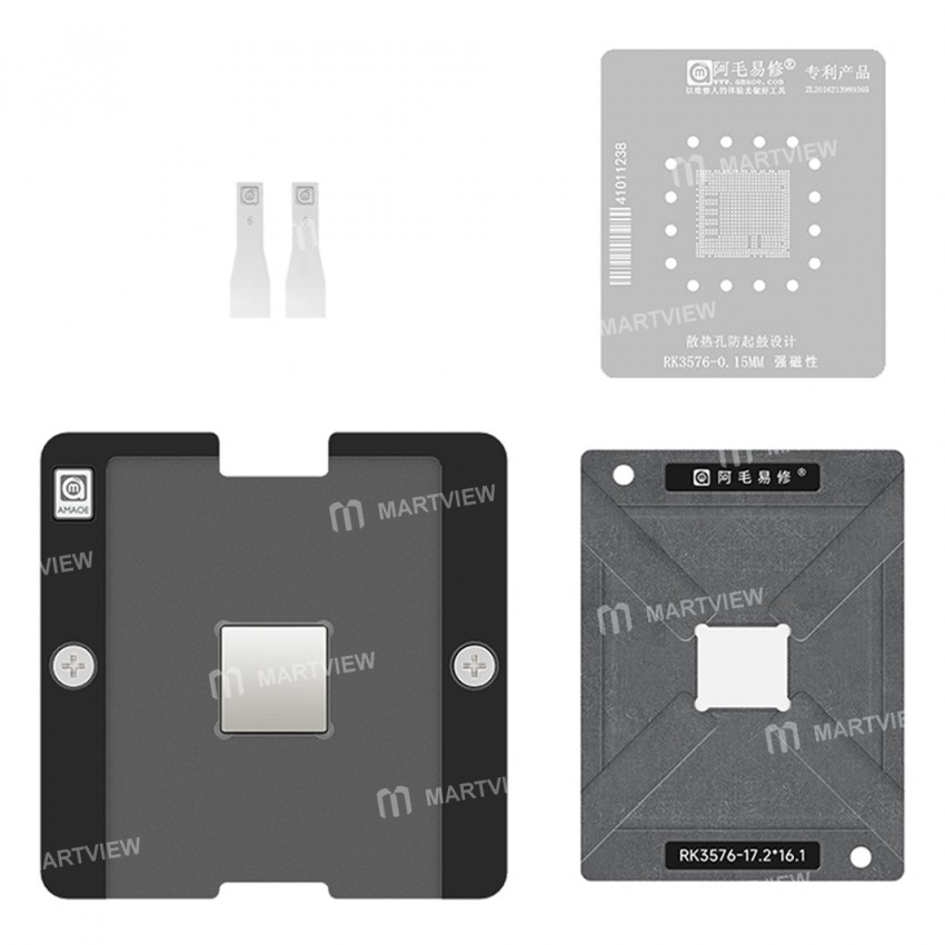 amaoe 015mm-rockchip-rk3576-development-board-chip-cpu-bga-reballing-stencil-platform-set-5