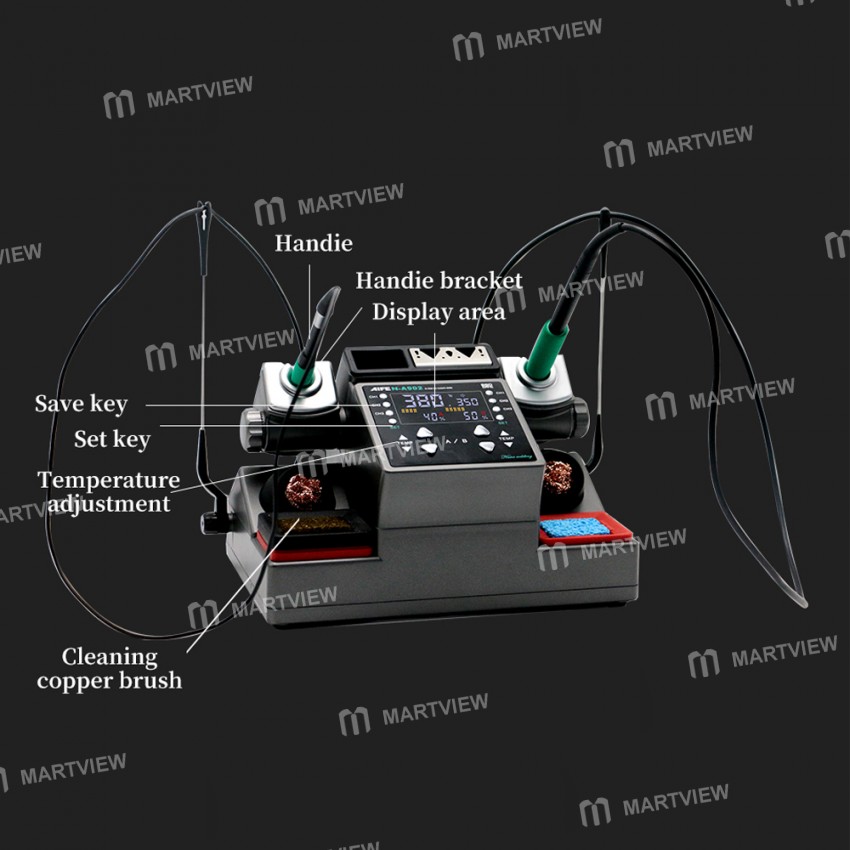 Aifen A902 C115 / C210 / C245 Double Station Welding Rework Station for Phone PCB IC Repair Solderin