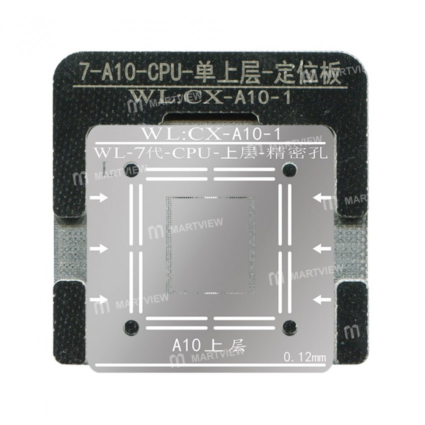 WL High-Quality A10 CPU Upper Tin Plate Steel Net BGA Reballing Stencil with Fixed Plate for iPhone