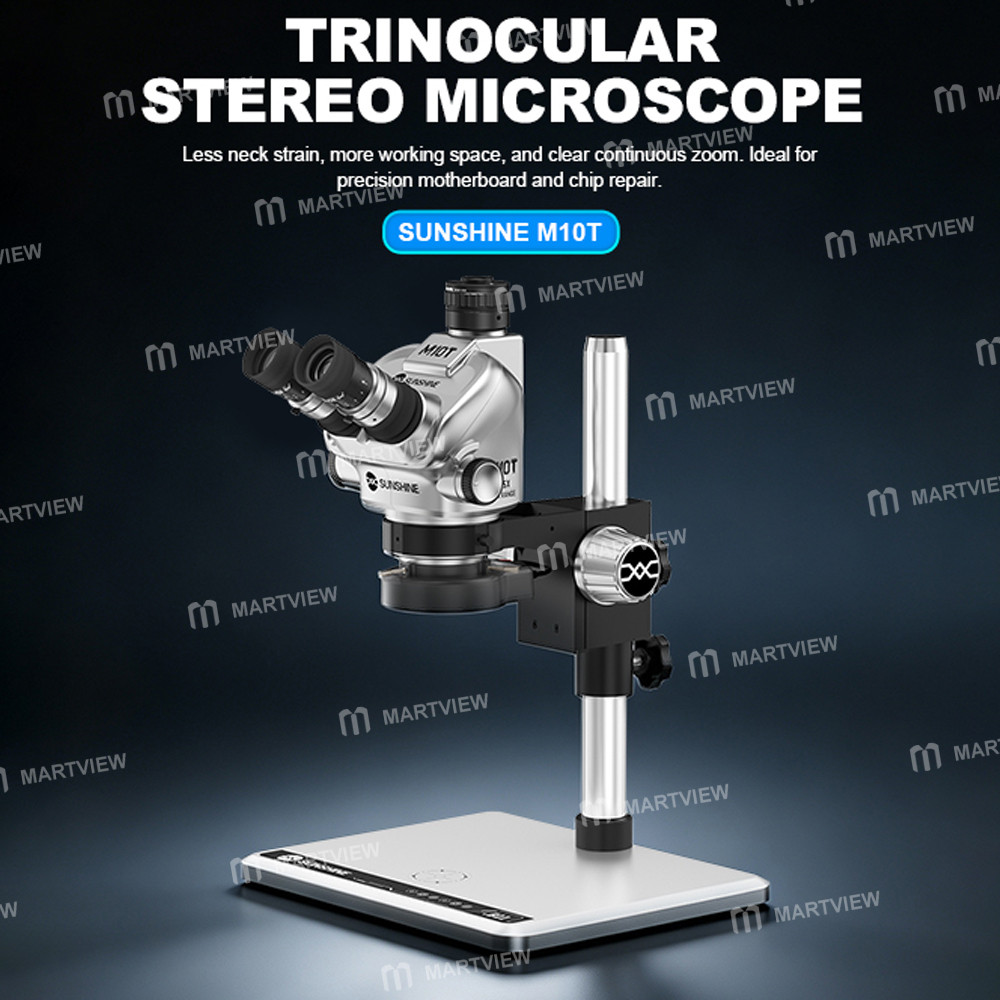 sunshine m10t-b11-65x-55x-trinocular-zoom-stereo-microscope-with-b11-aluminum-alloy-base-12