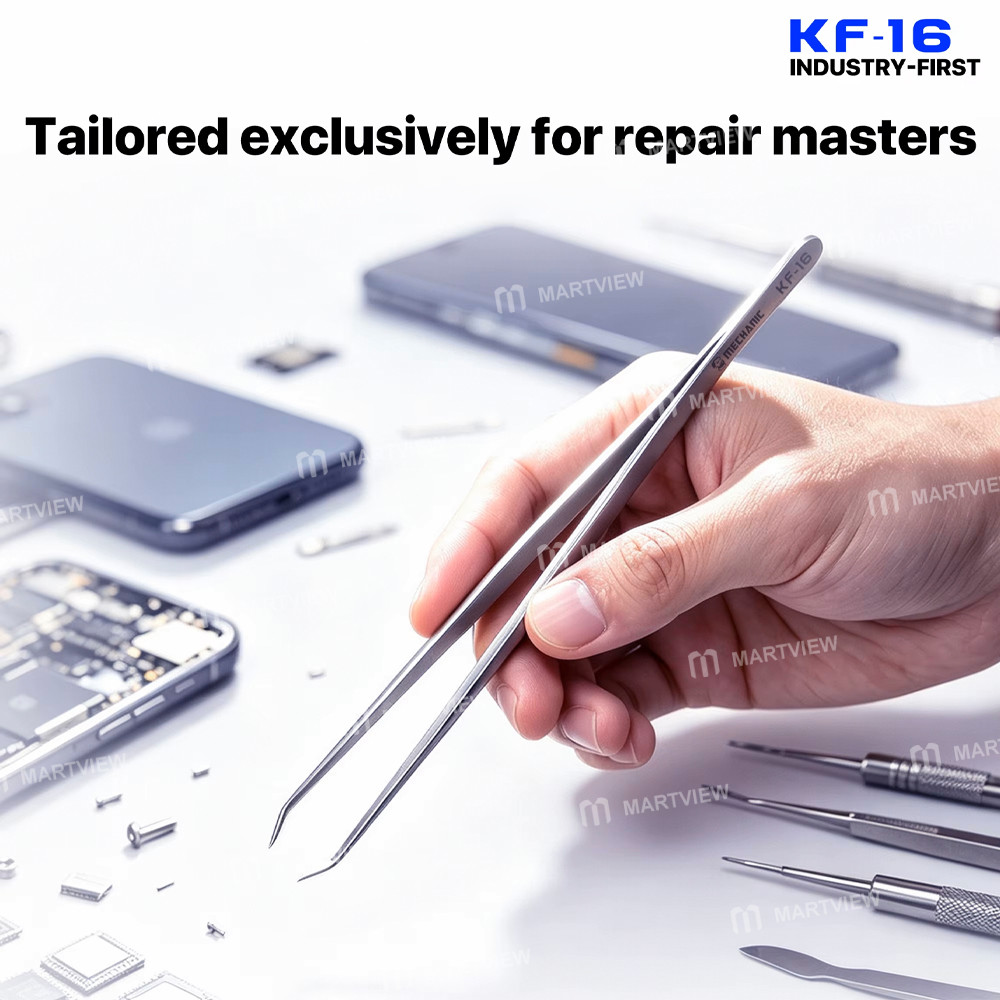 mechanic kf-16-non-magnetic-anti-sticking-v-shaped-special-tweezers-for-jumper-wires-7