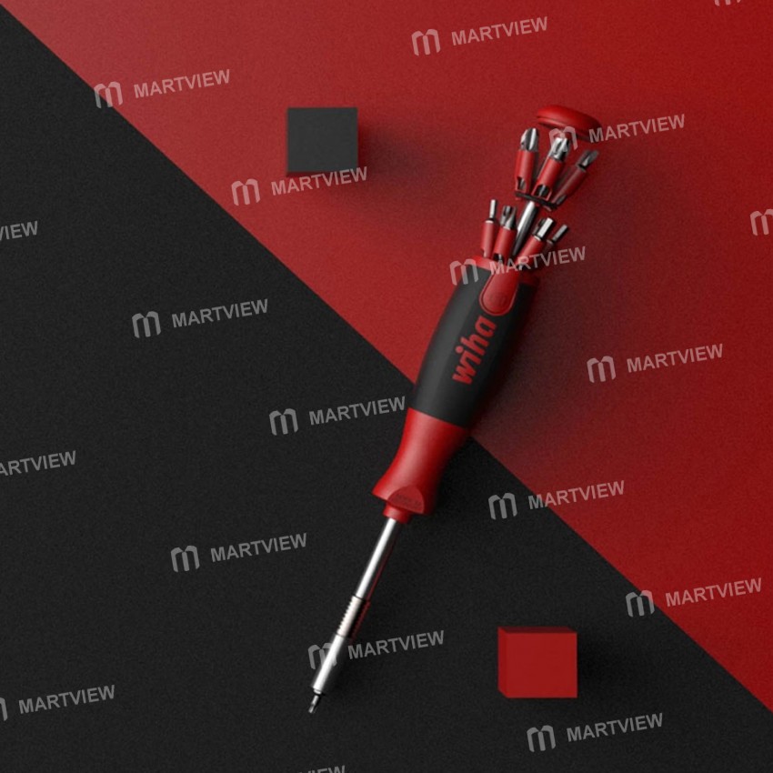 Wiha 26-in-1 Hidden Magazine Screw Driver Kit with Chrome Vanadium Steel Dual-end Bits