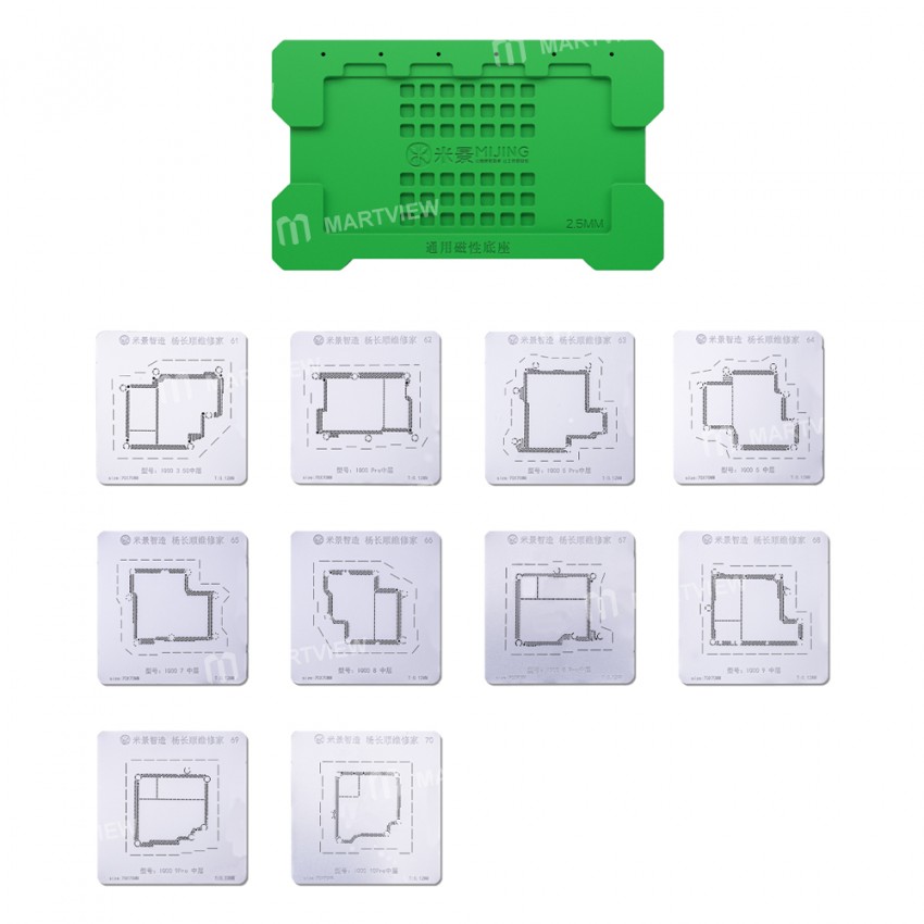 mijing iqoo-series-middle-layer-bga-reballing-stencil-support-mijing-m21-universal-base-1