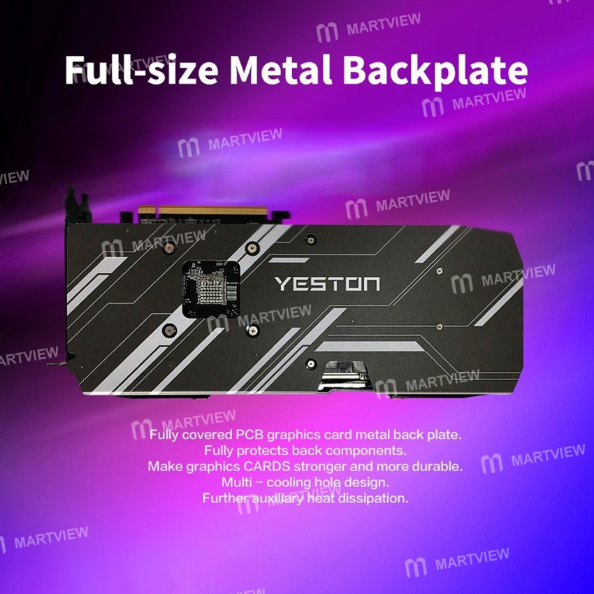 Yeston RX6600XT 8G / 128bit / GDDR6 PA Gaming Graphics Card with 3 Large Size Fans and Breathing Lig