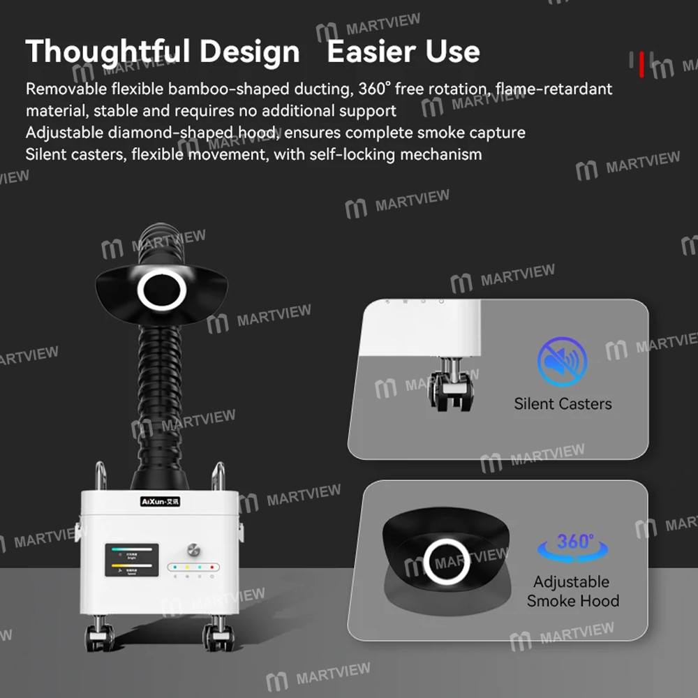 aixun es03-3-layer-filtration-low-noise-industrial-fume-extractor-for-pcb-soldering-working-7