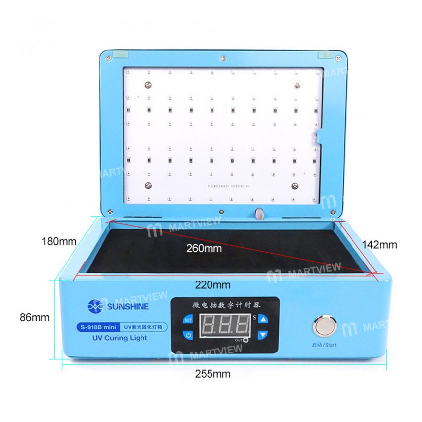 Sunshine S-918B Mini 30W UV Fast Curing Box for Mobile Phone LCD Touch Screen OCA Laminated