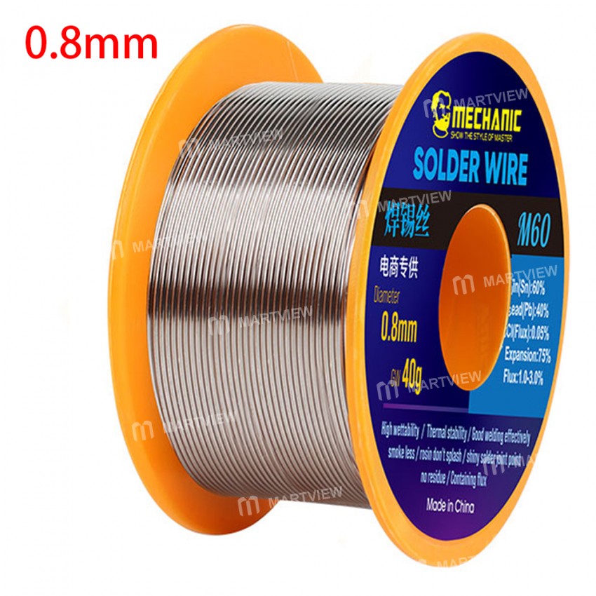 Mechanic M60 40g 0.3 / 0.4 / 0.5 / 0.6 / 0.8mm High Purity No-clean Rosin Solder Wire