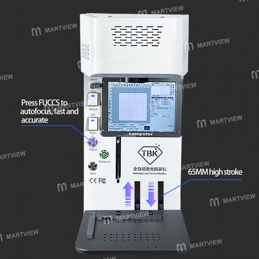 TBK 958B Mini Laser Cutting Machine for Mobile Phone Back Cover Laser Separating Engraving Machine