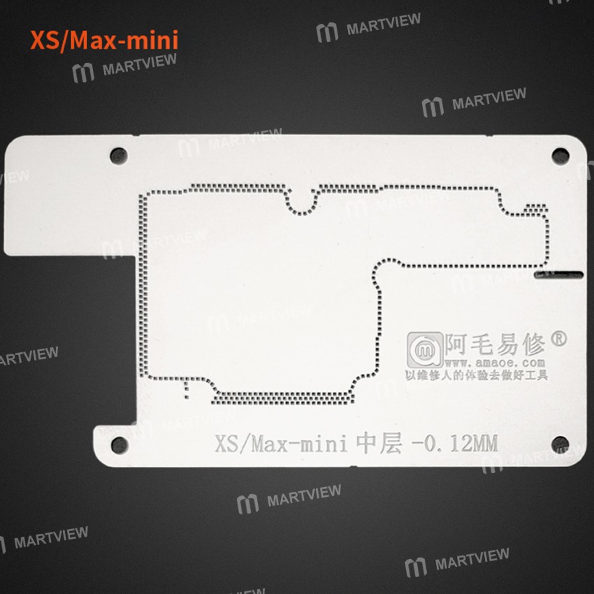 Amaoe Mbga-B1 10-in-1 Middle Layer Reballing Stencil Set for iPhone X to 12 Pro Max