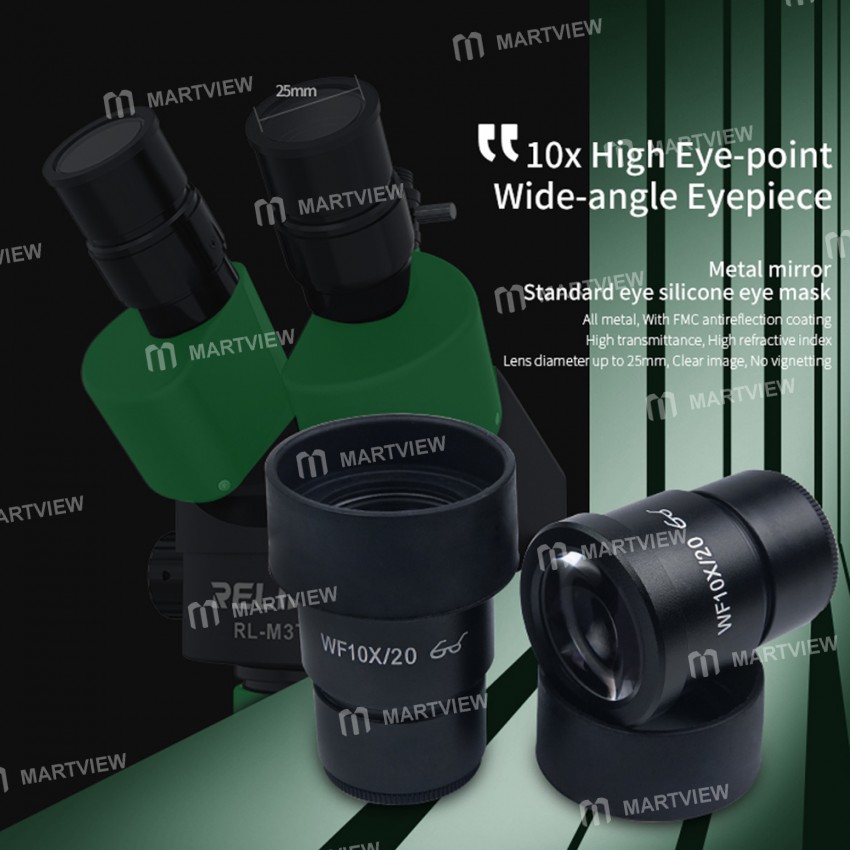 Relife RL-M3T 0.7-4.5X Trinocular HD Camera M-11 M-12 M-13 Stereo Microscope - Green