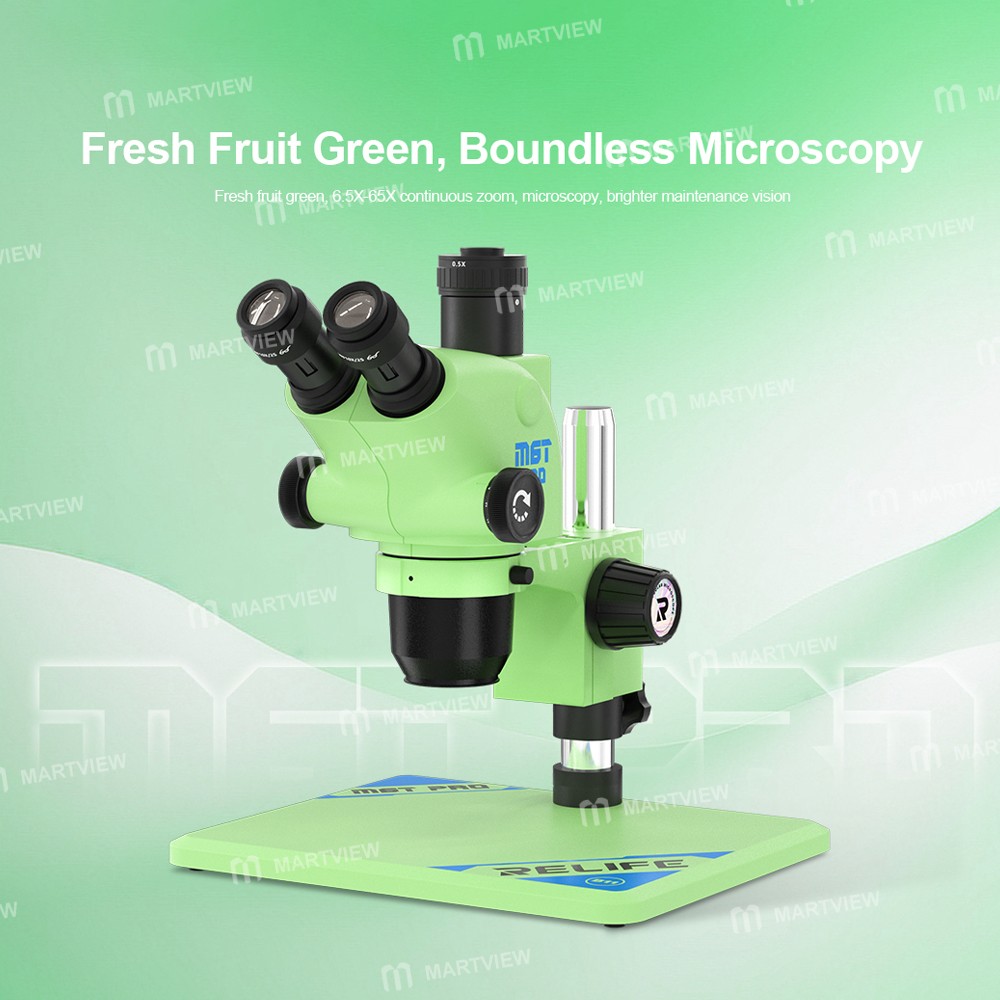 relife rl-m6t-pro-b11-65x-65x-continuous-zoom-colorful-trinocular-hd-stereo-microscope-2