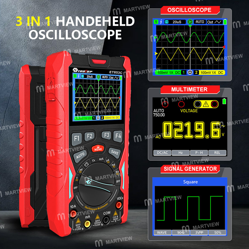 tooltop et853c-handheld-3-in-1-rms-multimeter-dual-channel-oscilloscope--signal-generator-7