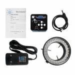 2MP 30FPS VGA Microscope Camera with Adjusting Bracket 130X C-mounting Lens LED Light