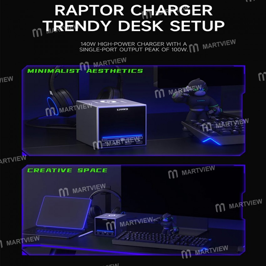 luowei lw-u1-140w-raptor-8-ports-usb-type-c-charger-station-with-wireless-charging-14