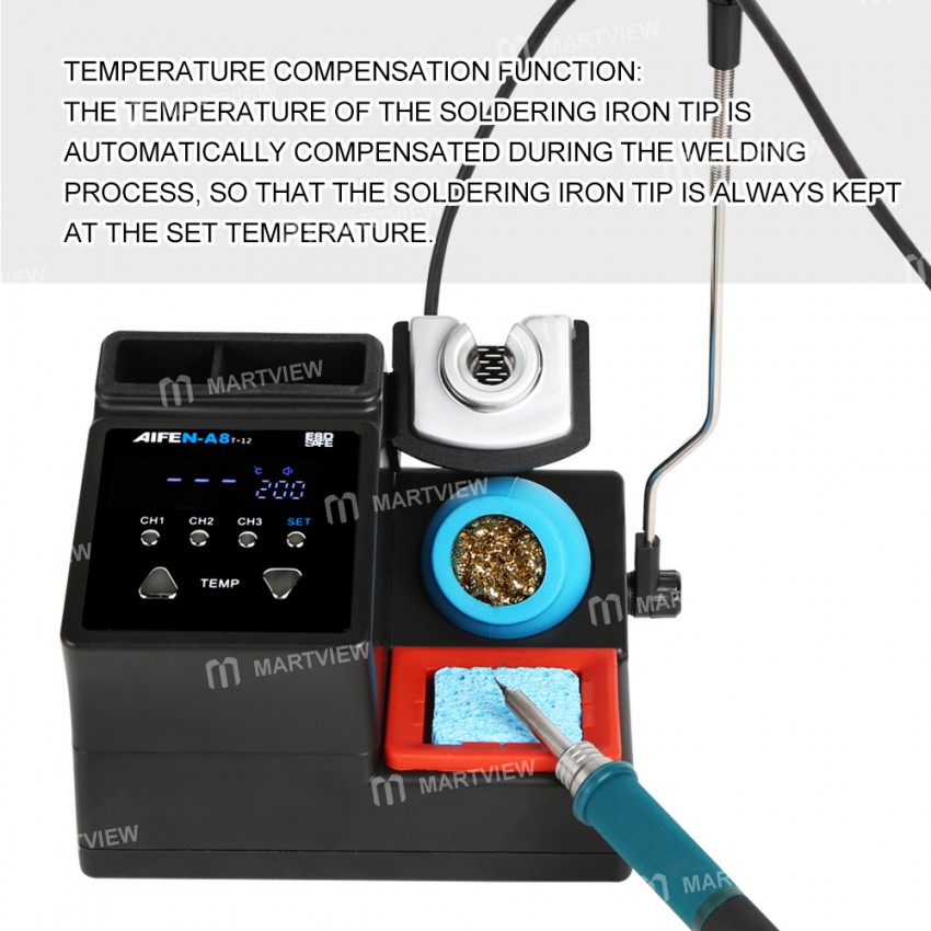 Aifen A8 75W Electronic Welding iron Digital Display Soldering Station with T12 Handle