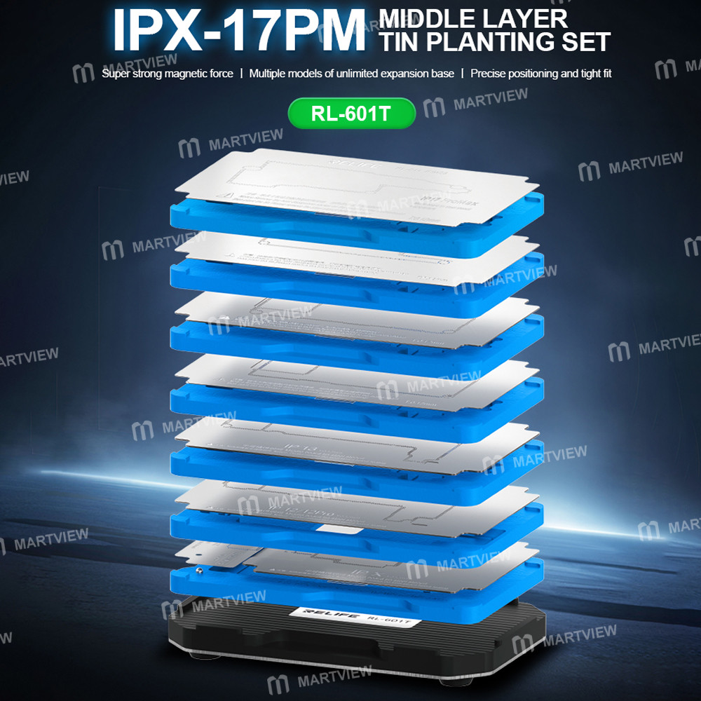 relife rl-601t-31-in-1-middle-layer-tin-planting-bga-reballing-platform-set-for-iphone-x-to-17pro-ma