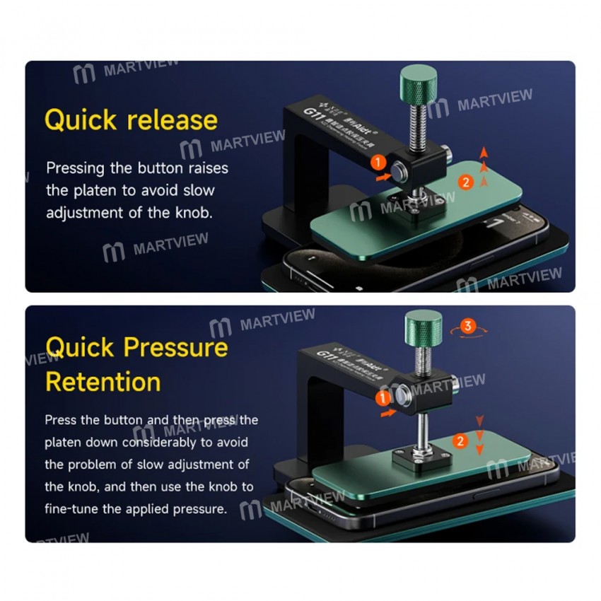 xinzhizao g11-360-rotation-pressure-retaining-dispensing-holding-fixture-for-mobile-phone-repair-7