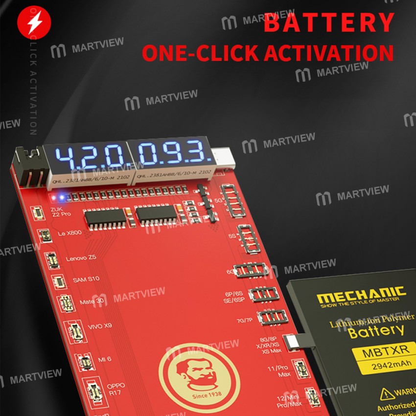 Mechanic BA33 Battery Activation Test Board for iPhone 5 to 13 Pro Max Android Phone Battery Repair