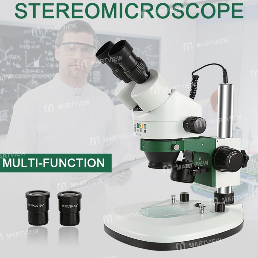 BST-X5 7-45X Continuous Zoom Binocular Stereo Microscope for Watching CPU Motherboard Chip PCB Solde