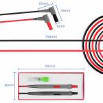 Kaisi K-2205 Superfine Replaceable Steel Needle Digital Multimeter Test Leads