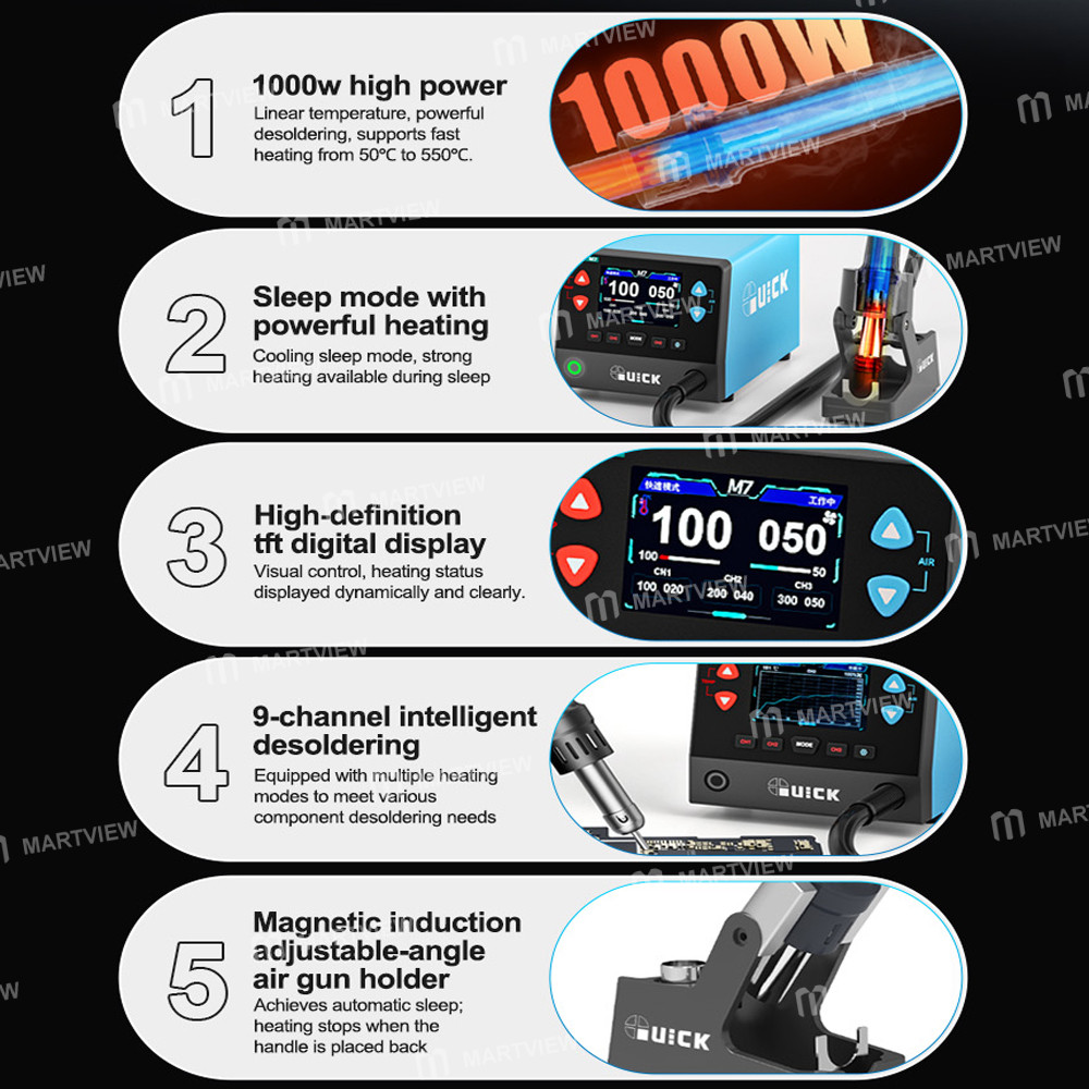 quick m7-1000w-9-channel-hd-digital-display-intelligent-hot-air-gun-desoldering-station-9