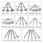 1/8 inch Shank Diamond Grinding Head Set for Electric Polisher - 50Pcs