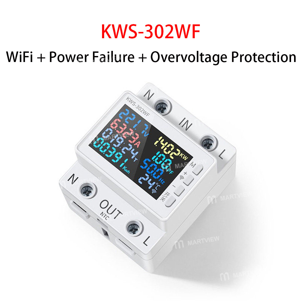kws 302-series-multifunctional-rail-mounted-voltage-current-meter-with-power-off-protection--wifi-ca