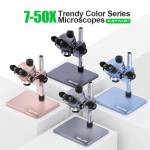 relife rl-m7t-pro-b11-7x-50x-continuous-zoom-colorful-trinocular-hd-stereo-microscope-2