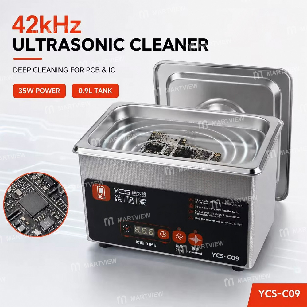 ycs c09-09l-professional-benchtop-ultrasonic-cleaner-for-motherboard-accessories-glasses-7