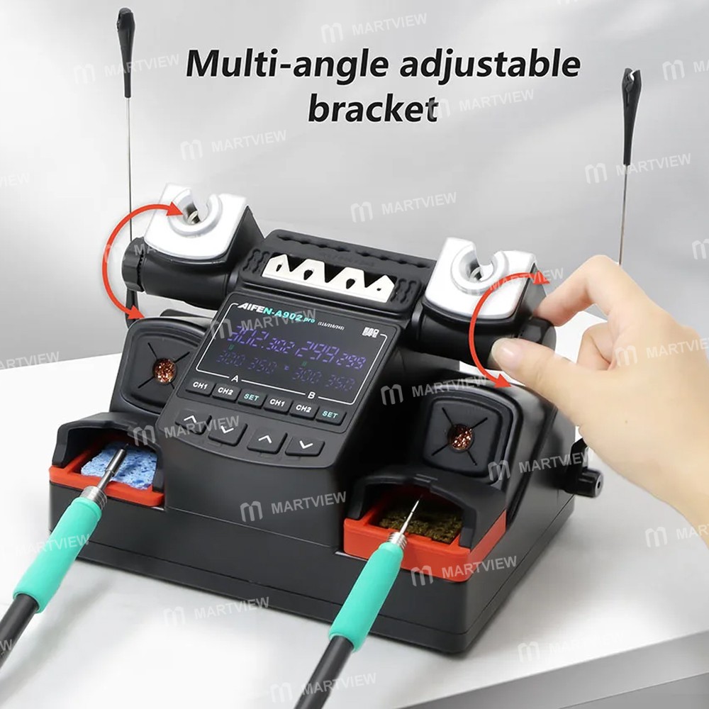 aifen a902-pro-c115-c210-c245-double-station-welding-rework-station-for-pcb-soldering-repair-10