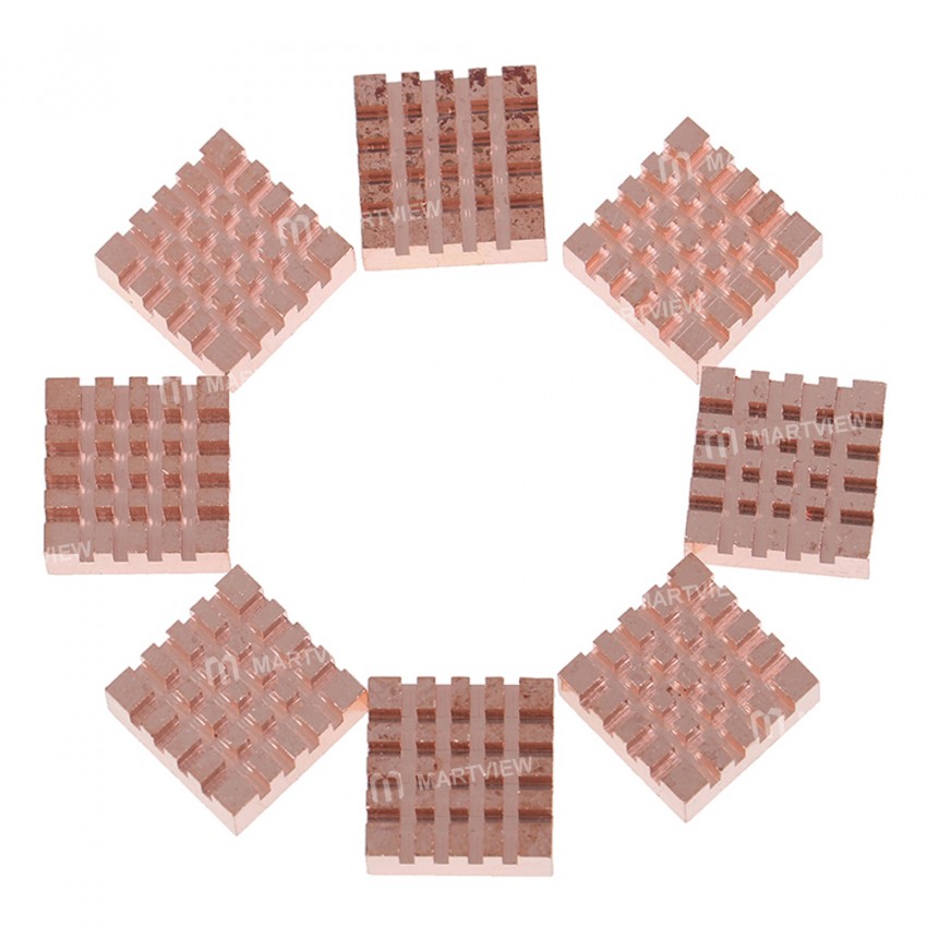 14*12mm Copper Heatsink for RAM Memory/North and South Bridge/Video Memory - 8Pcs