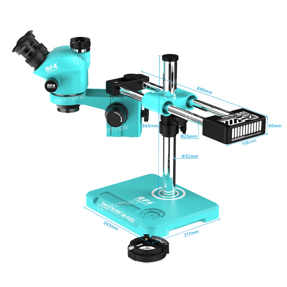rf4 rf-fo33c-7050pro-7-50x-synchronous-zoom-trinocular-stereo-microscope-6