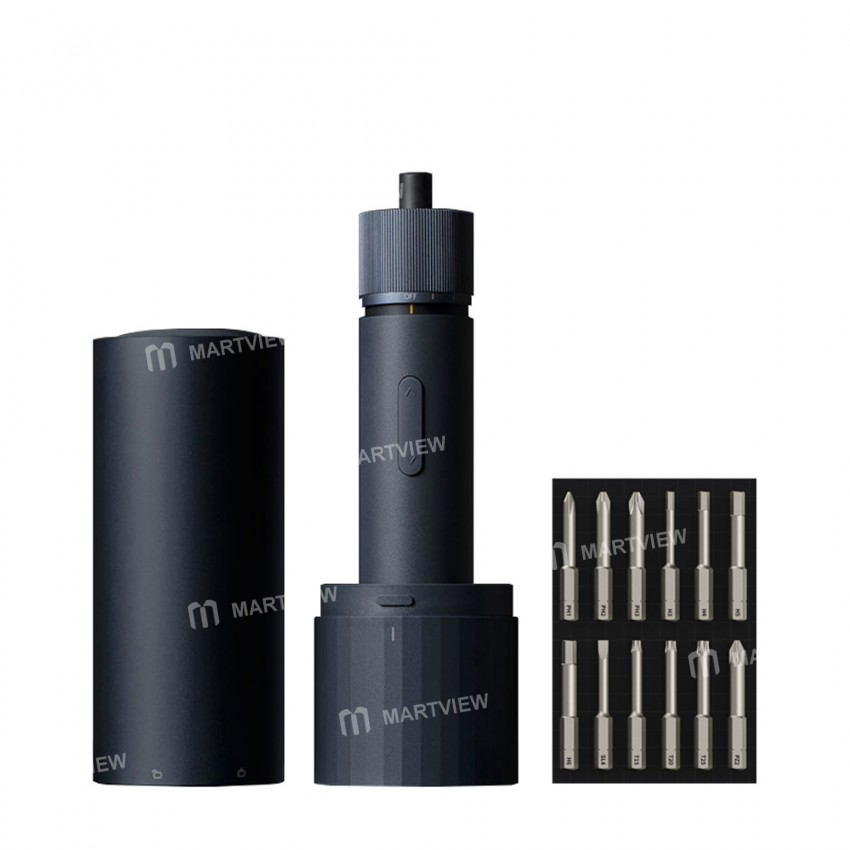 Hoto 3.6V Straight Shank Lithium Battery Smart Power Screwdriver with 12pcs S2 Steel Bit