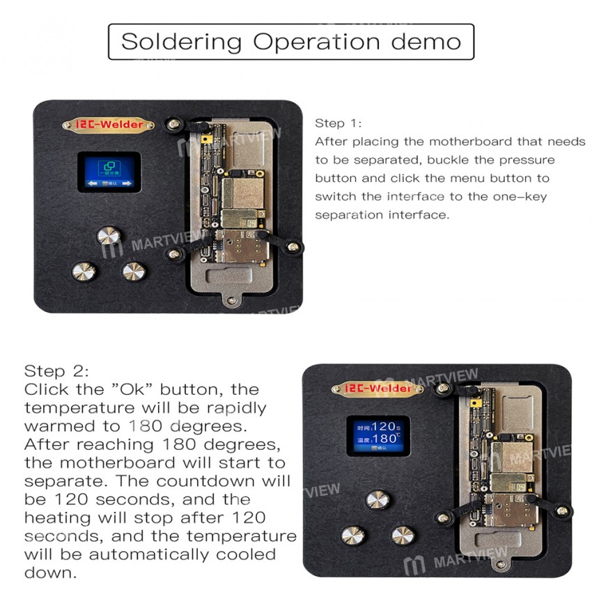 i2C Intelligence Double Layers Pre-heating Rework Station for iPhone X-13Pro Max Motherboard Repair