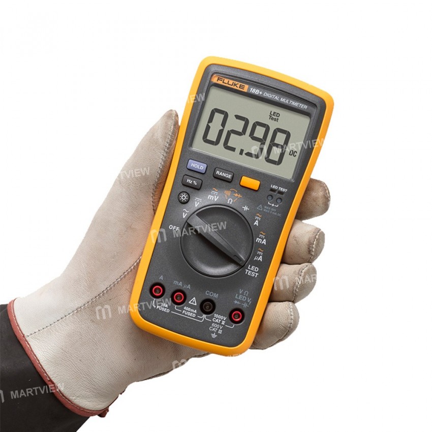 Fluke 18B+ AC DC Auto Range LED Test Digital Multimeter Meter Tester