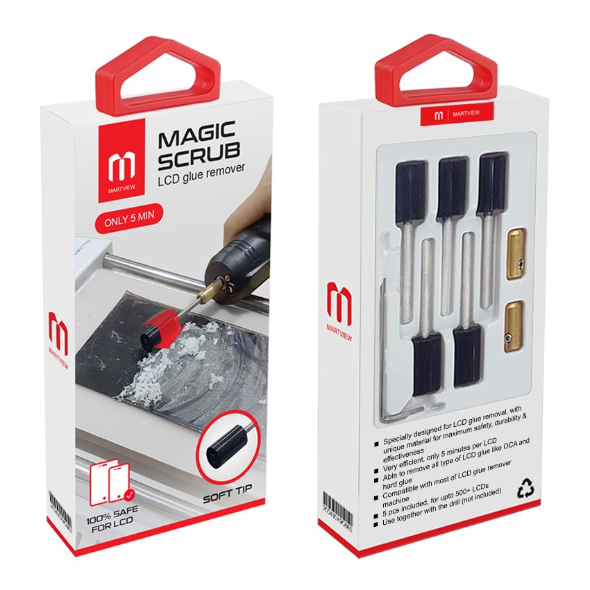 Martview Magic Scrub LCD Glue Remover - 100% Safe For LCD