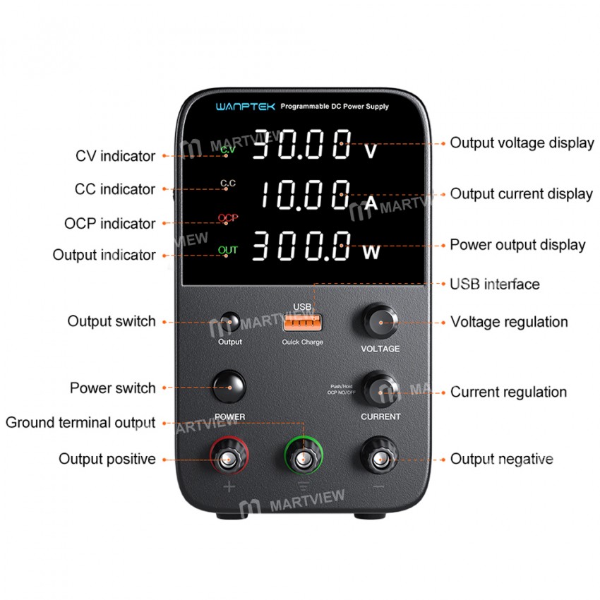 wanptek wps3010h-30v-10a-4-digits-display-led-high-precision-adjustable-regulator-dc-power-supply-10