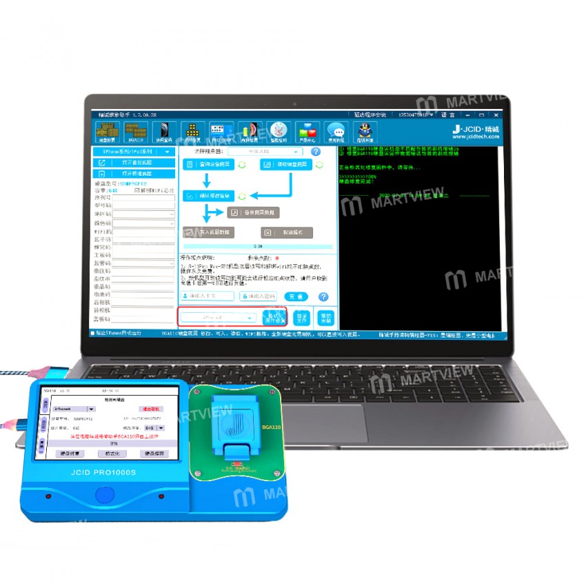 JC BGA110 NAND Reading / Re-Writing Programmer Module (Need Remove IC) for iPhone 8 / 8 Plus / X / X