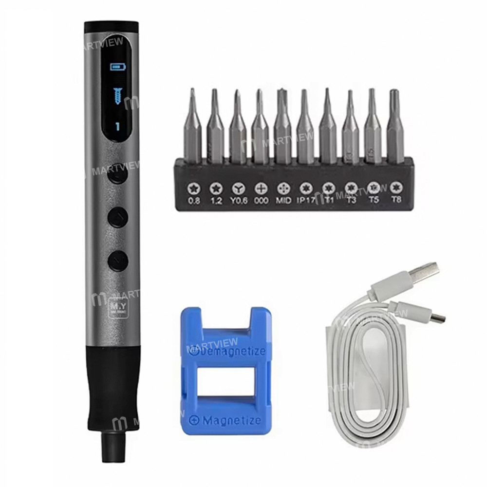 mryang m-t10-adjustable-torque-electric-screwdriver-with-10pcs-s2-bits-for-mobile-phone-repair-1