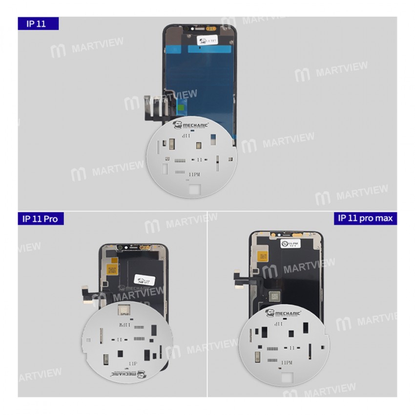 Mechanic UFO Series LCD Screen Protection Planting Tin Steel Stencil for iPhone 11 to 13 Pro Max