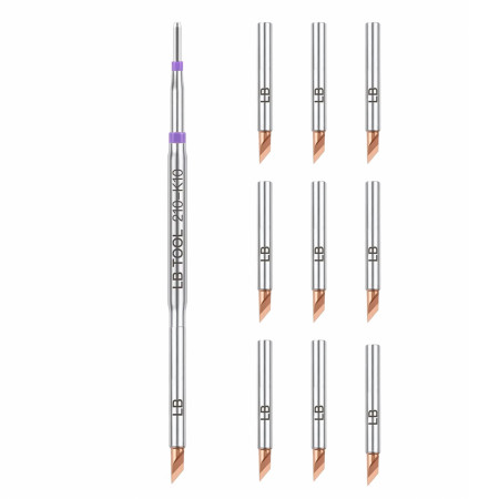 LB Tool 210-K10 C210 Heating Core with 10Pcs Replaceable Knife-Type Head for Camera Soldering Repair
