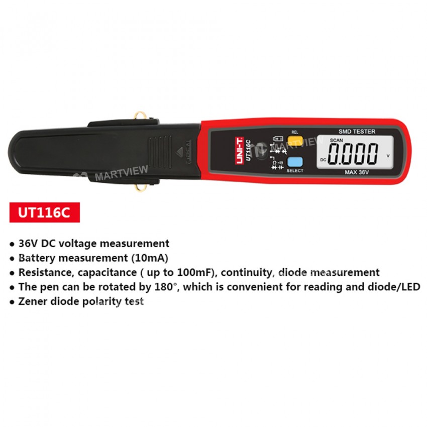 UNI-T UT116C SMD Digital Multimeter For DC Diode Resistor CapacitorRCD Measurement